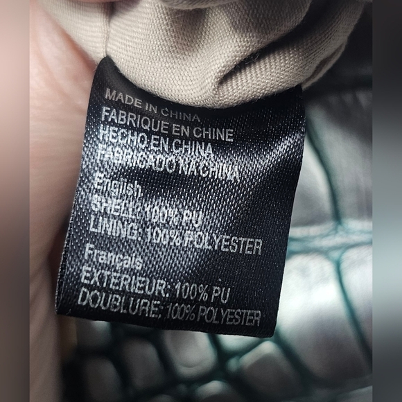 Alyssa Vegan Leather Silver Green Croc Embossed Doctors Satchel Crossbody NWT - Picture 11 of 15